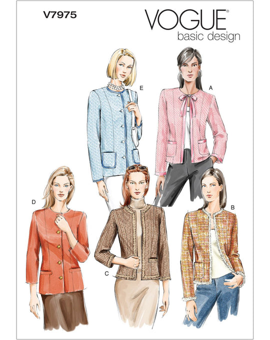 Vogue sewing pattern V7975 women's jacket