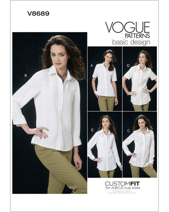 Vogue sewing pattern V8689 women's shirt