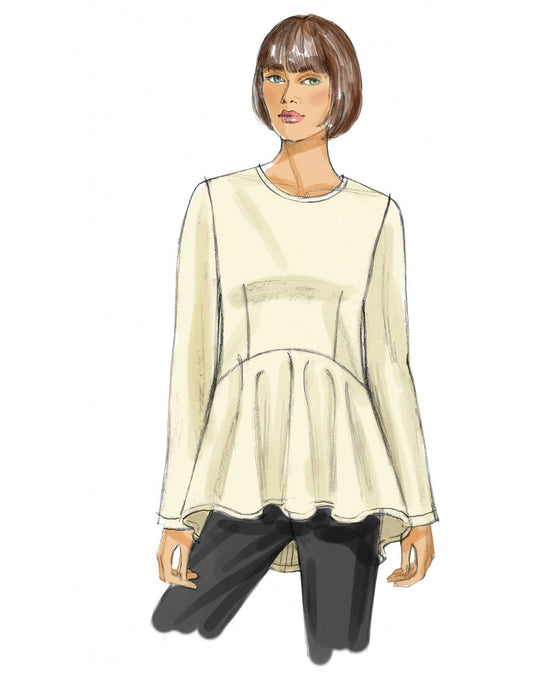 Vogue Schnittmuster V8815 – Damen Oberteil mit taillierter Passform
