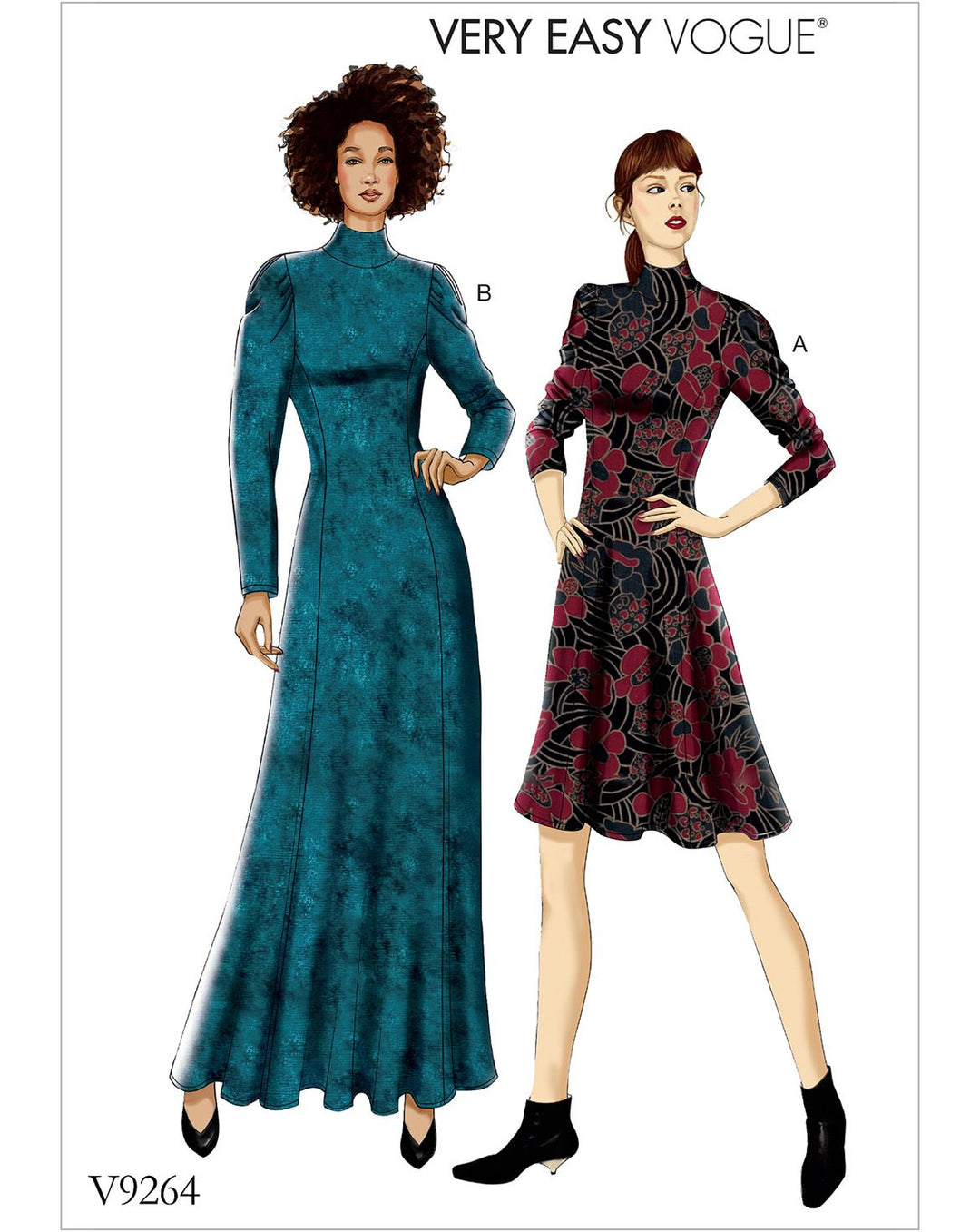 Vogue Schnittmuster V9264 – Damen Abendkleid in variabler Länge