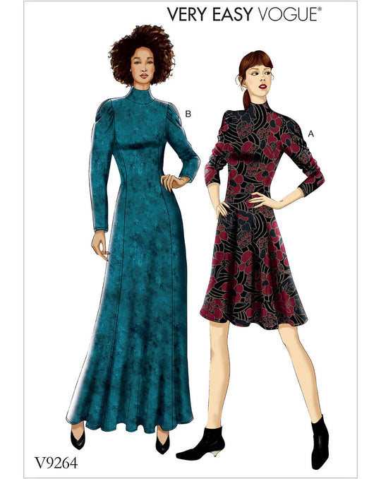 Vogue Schnittmuster V9264 – Damen Abendkleid in variabler Länge