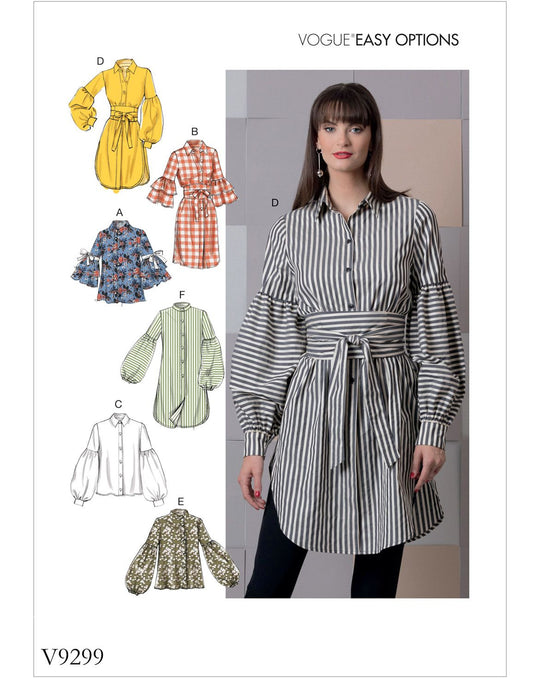 Vogue sewing pattern V9299 women's top