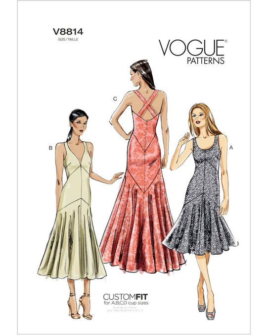 Vogue Schnittmuster V8814 Damen Kleid