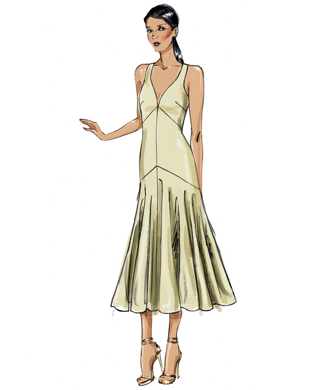 Vogue Schnittmuster V8814 Damen Kleid