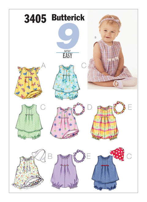 Butterick Schnittmuster B3405 Baby