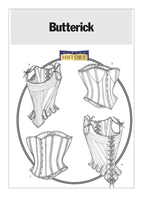 Butterick B4254 – Historisches Korsagen-Schnittmuster (18.–19. Jahrhundert)