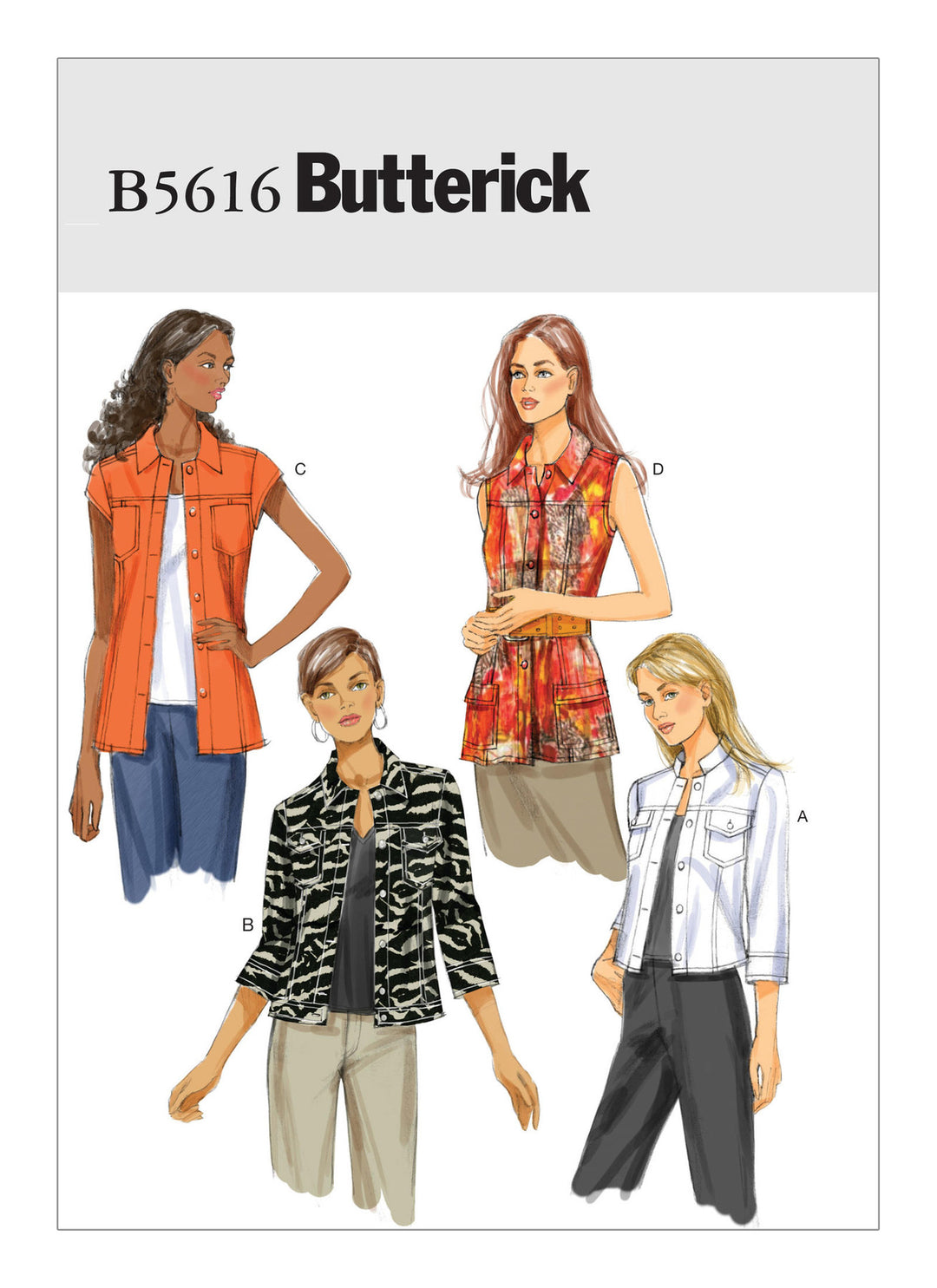 Patron de couture Butterick B5616 Veste pour femme