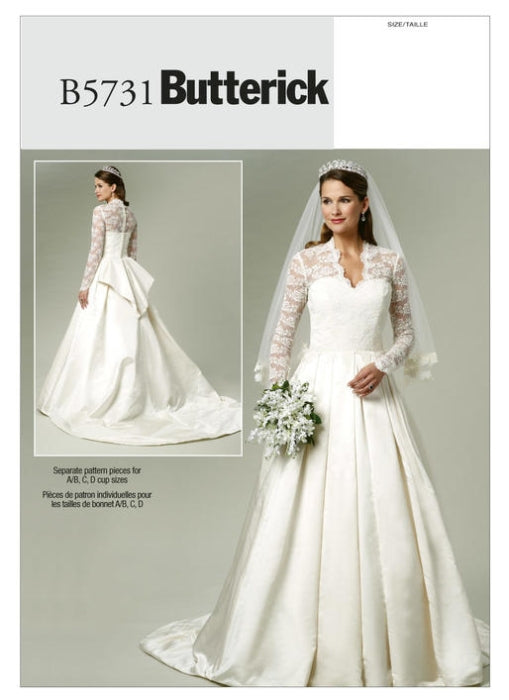 Butterick Schnittmuster B5731 Damen Brautkleid