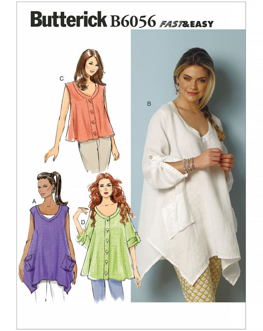 Butterick Schnittmuster B6056 Damen Tunkia