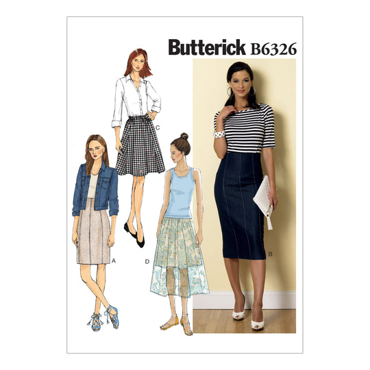 Butterick Schnittmuster B6326 Damen Rock