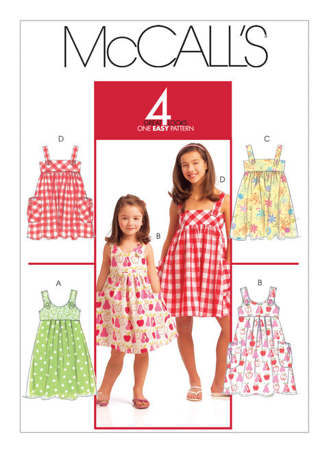 McCalls Schnittmuster M5613 Tolles Sommerkleid für modische Girls