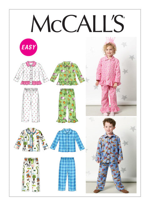 McCalls Schnittmuster M6458 Pyjama für Kinder