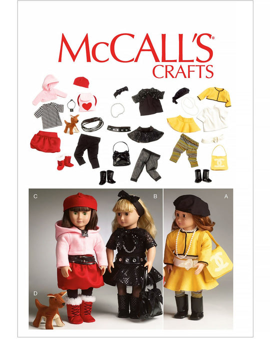 McCall's Patron M6669 Vêtements décontractés pour poupée avec chien