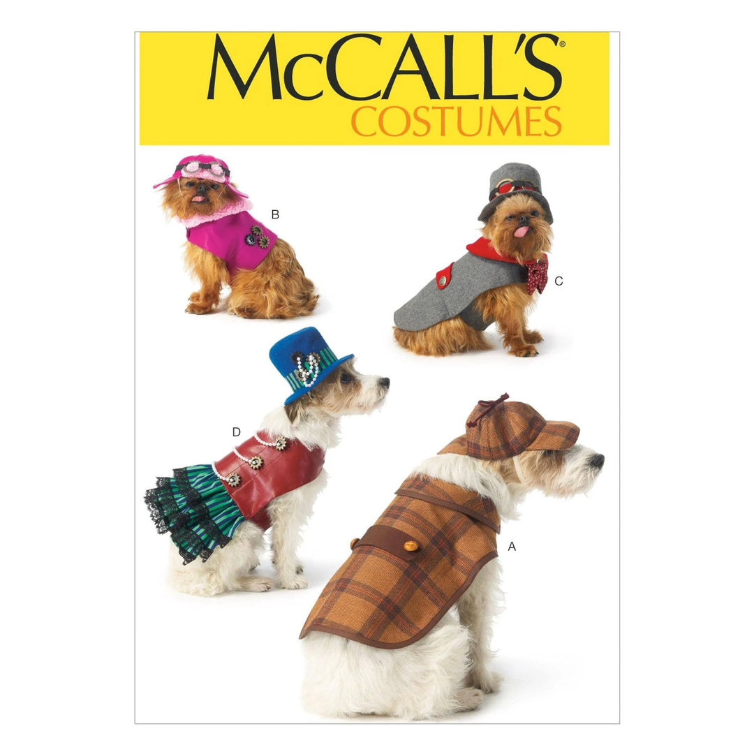 Patron de couture McCall's M7004 : Vêtements élégants pour chiens, diverses variations