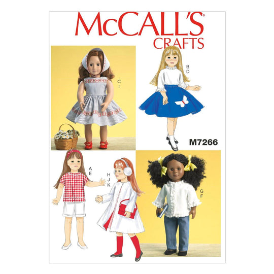 McCalls Schnittmuster M7266 Puppenkleidung
