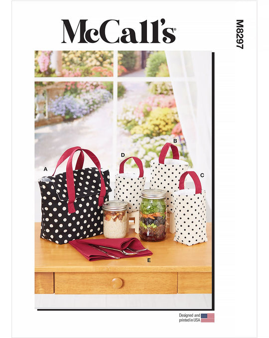 McCall's sewing pattern M8297 picnic bag with accessories