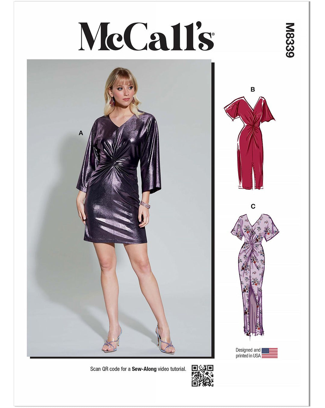 Patron de couture McCalls M8339 Robe pour femme