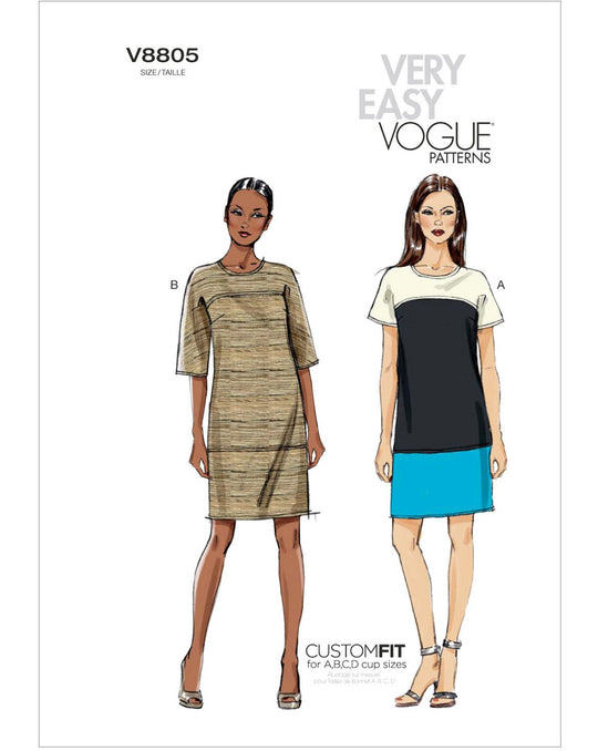 Vogue sewing pattern V8805 women's dress